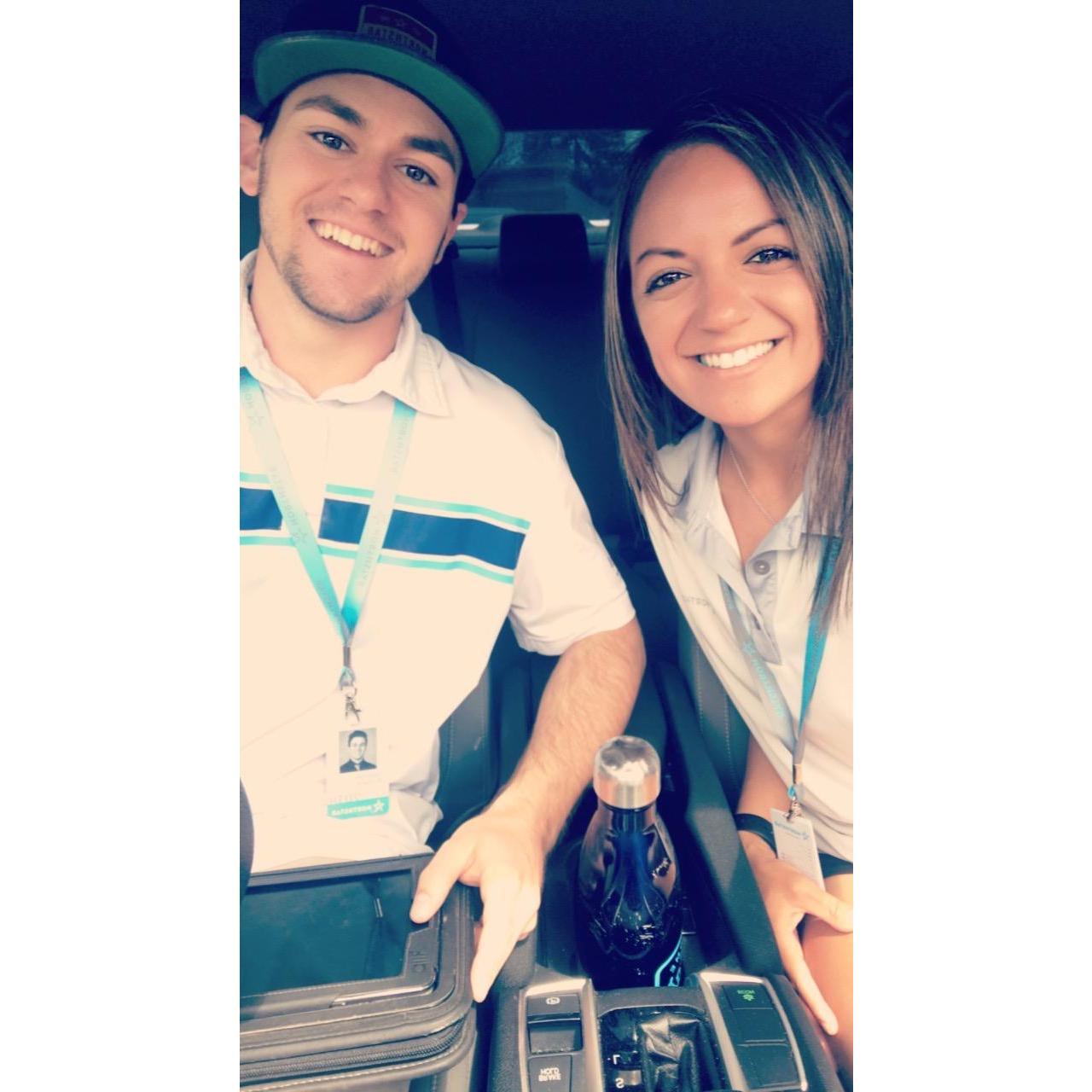 Summer 2018, Sarah's last visit to Columbus, Ohio before she moved to live with me permanently. She shadowed me on the doors this day, I sold two accounts this day with her next to me.