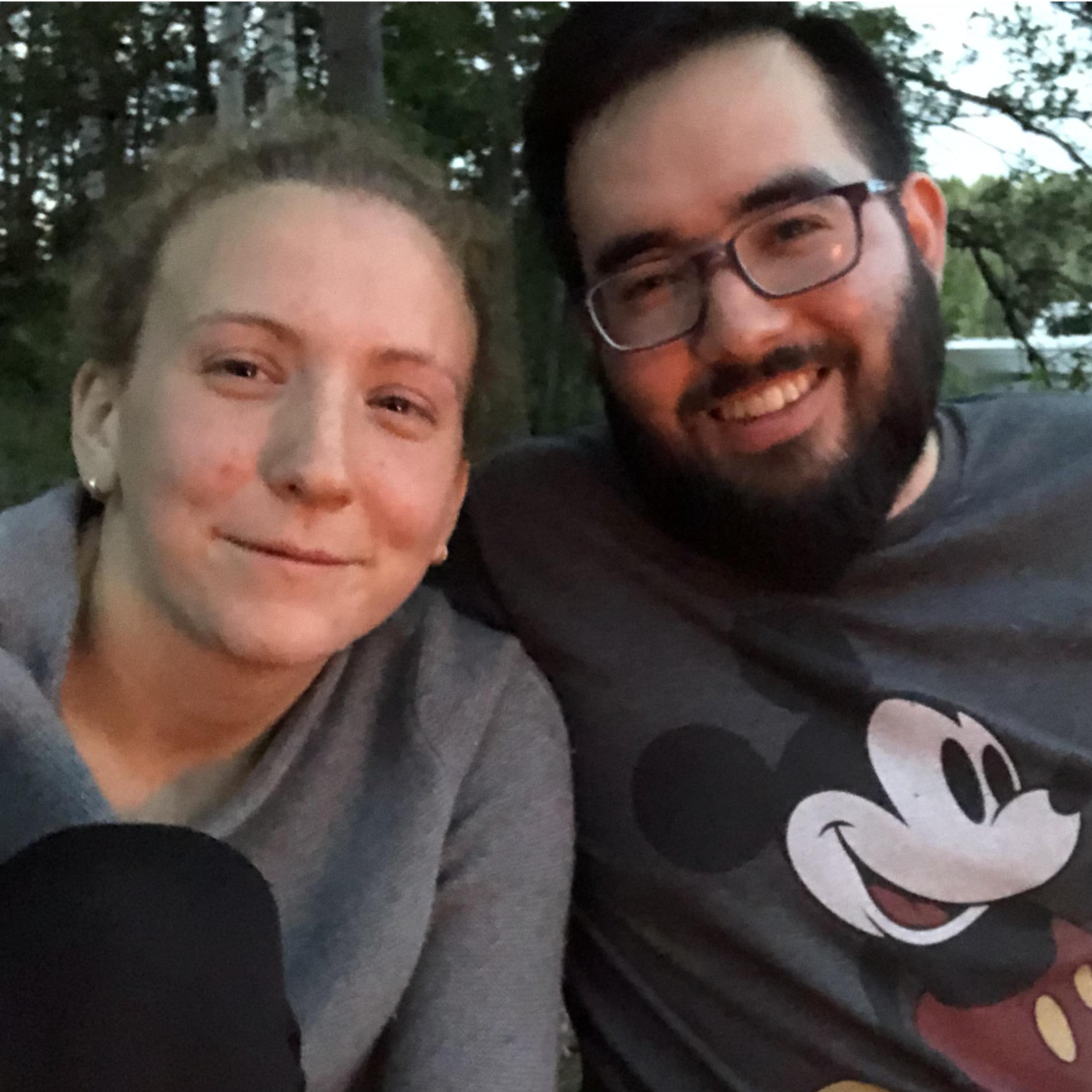 The photo I always thought was our first ever photo together. Alone by the fire at Midsummer... so romantic.
