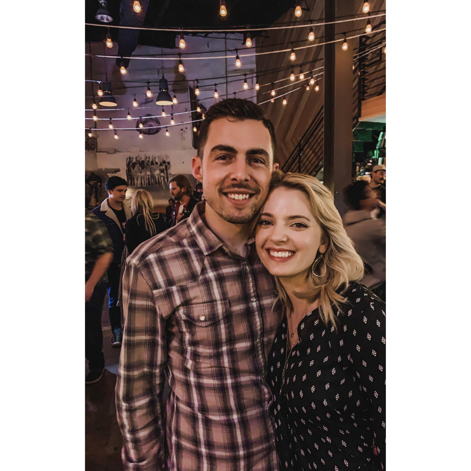 First photo together courtesy of Terra. (Neither of us are nervous at all here, we swear... 😳)