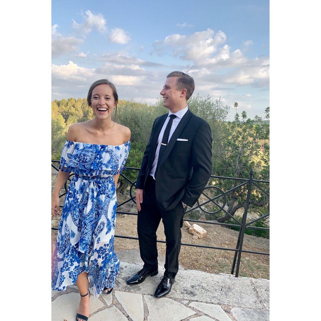 Our first wedding together in Mallorca, Spain in 2019.