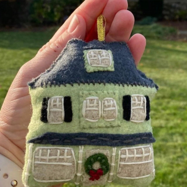 Custom Felt House Ornament