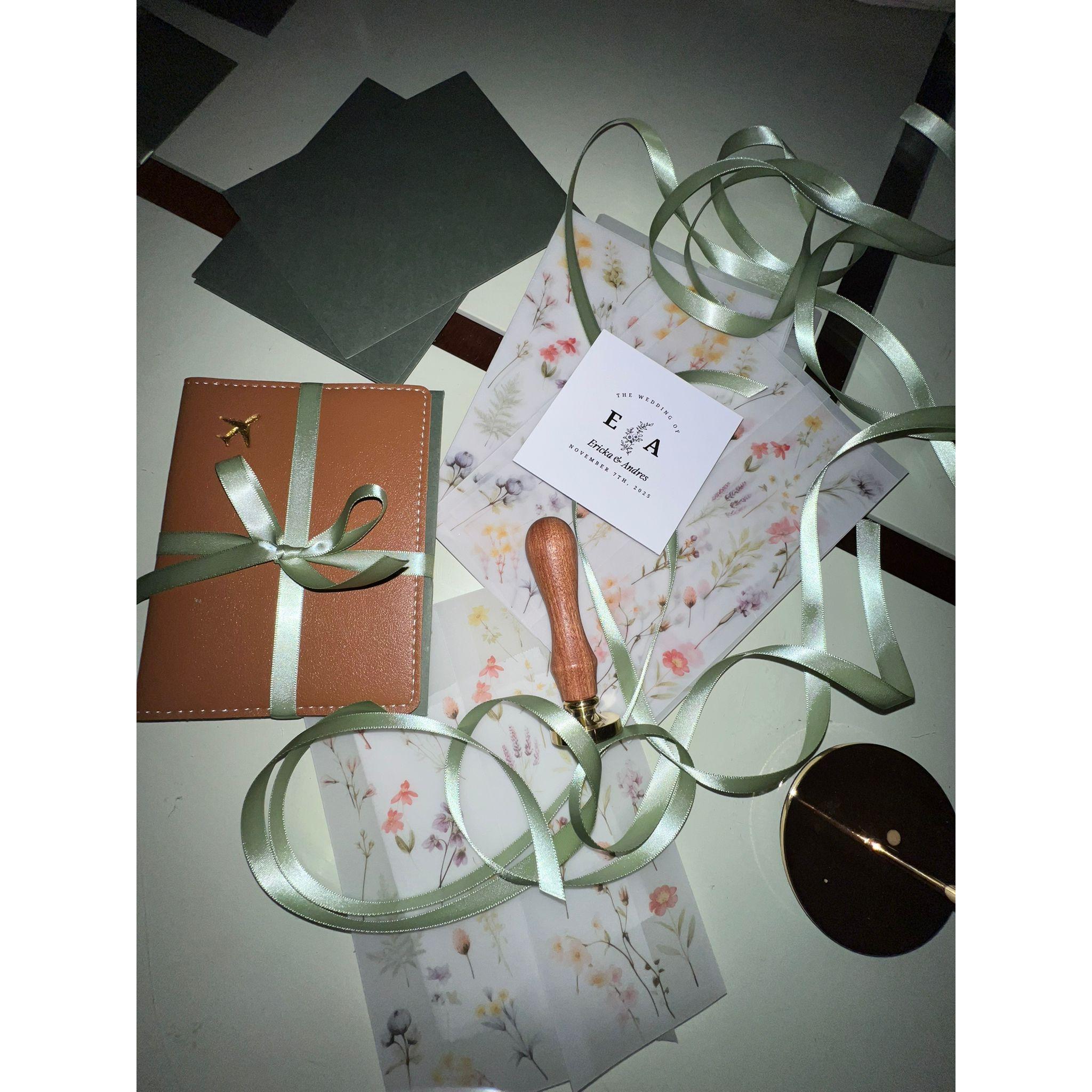 My sister in law and I doing the physical wedding invitations.