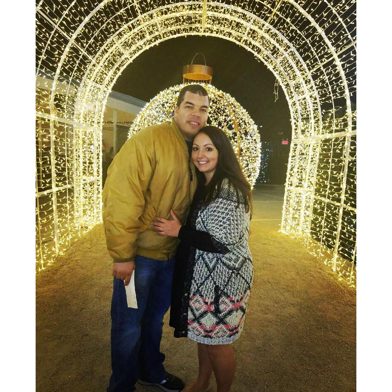 Christmas light viewing in Arlington, Texas