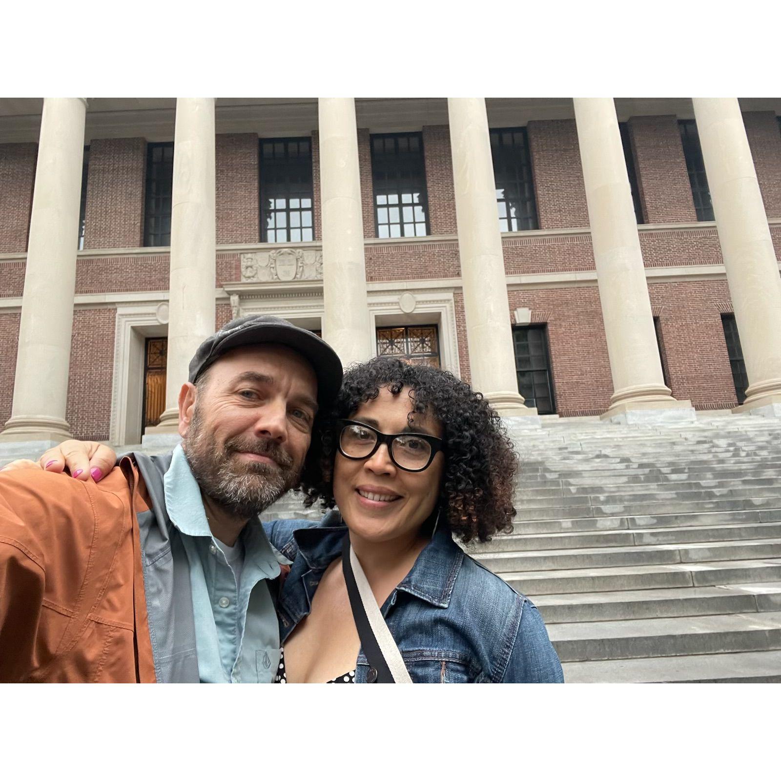 This was taken in front of Harvard, on a trip to Boston.