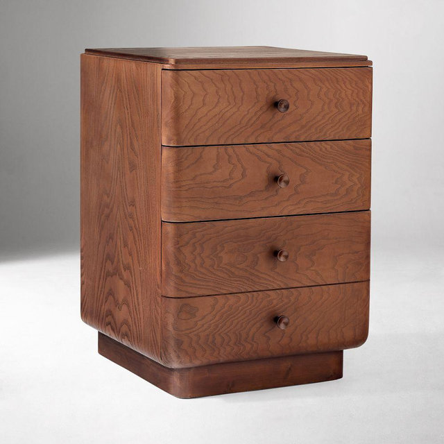 Pierce And Ward 18" Tall Nightstand, Claro Burl