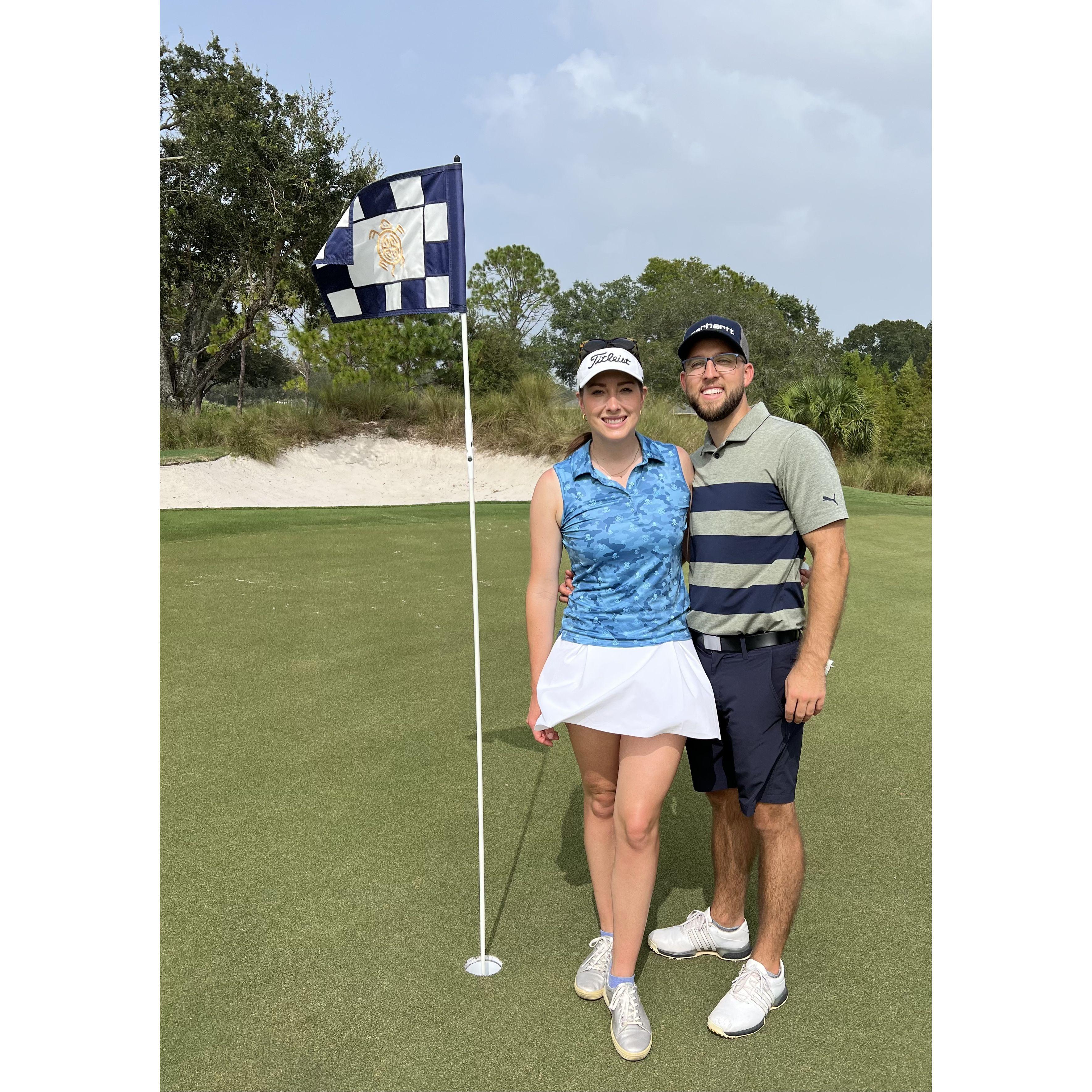 Golfing at Old Memorial with Mr. Schulman.