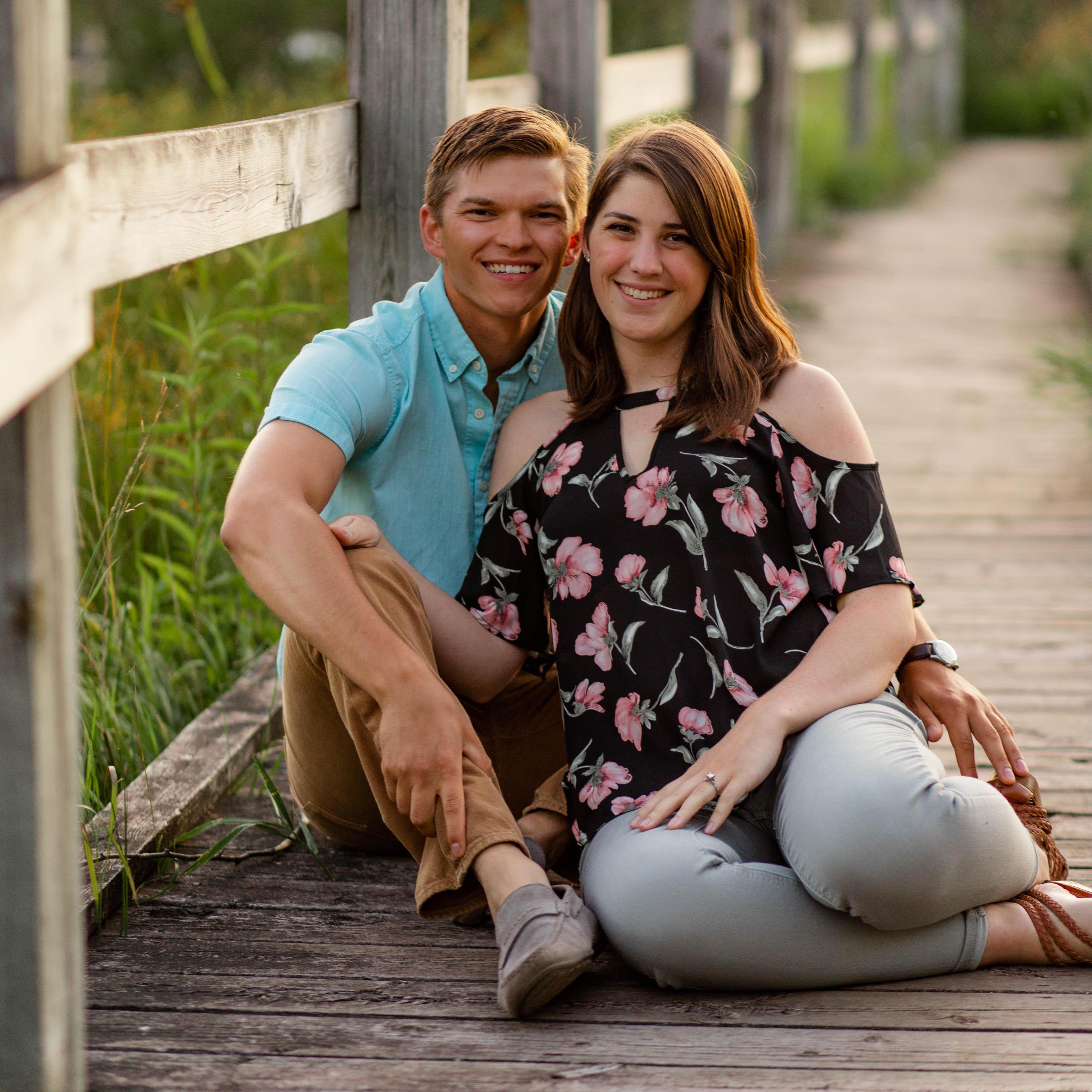 Engagement picture at Presque Isle 2019