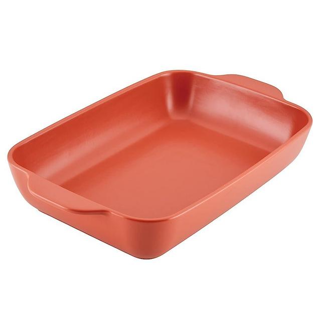 Ayesha Curry Ceramics Baking Dish/Lasagna Bakeware Pan, Rectangular, 9 Inch x 13 Inch - Redwood