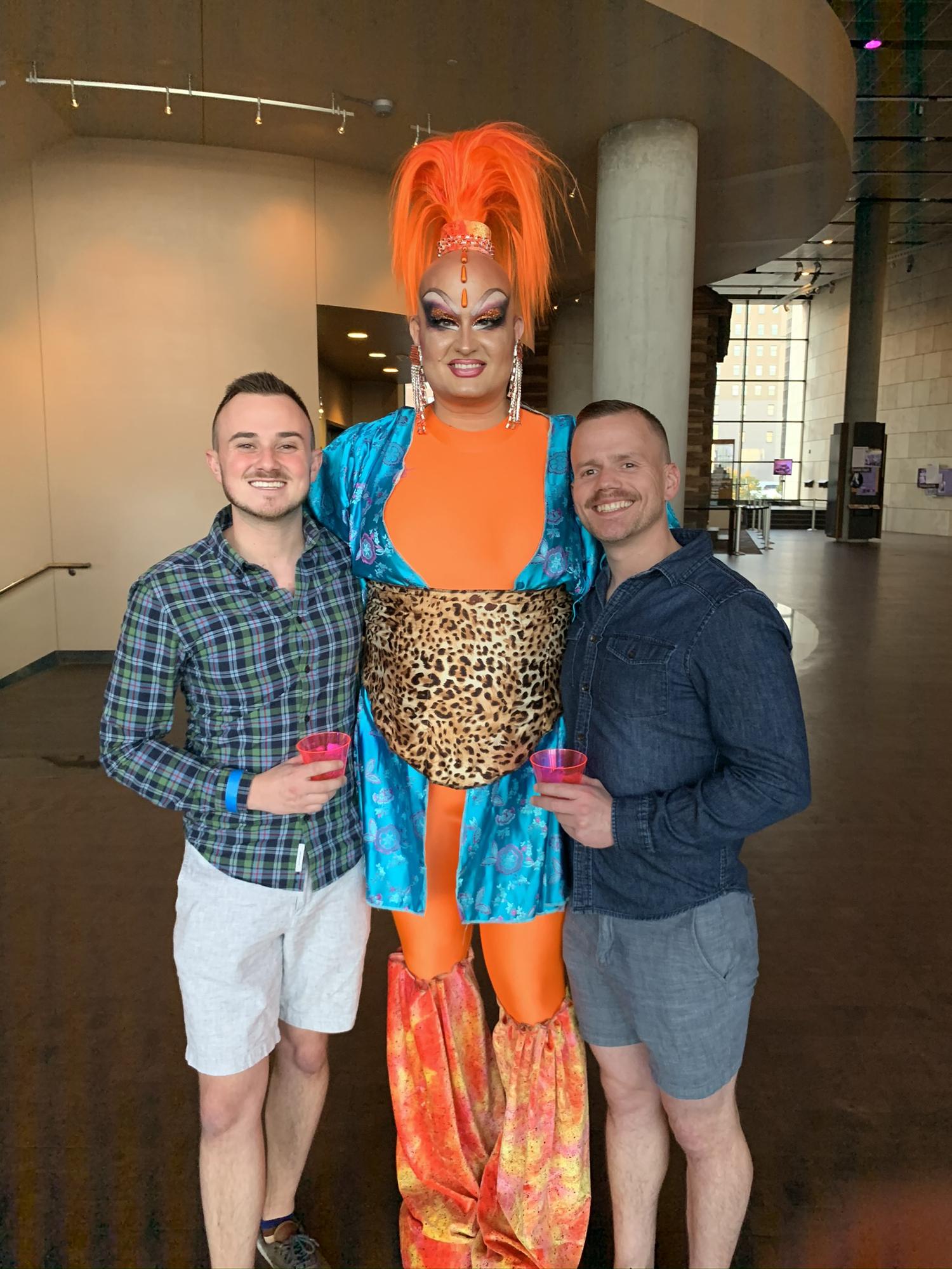 Penny Tration - the only Cincinnati queen to ever go on RuPauls drag race - and our short leading men.