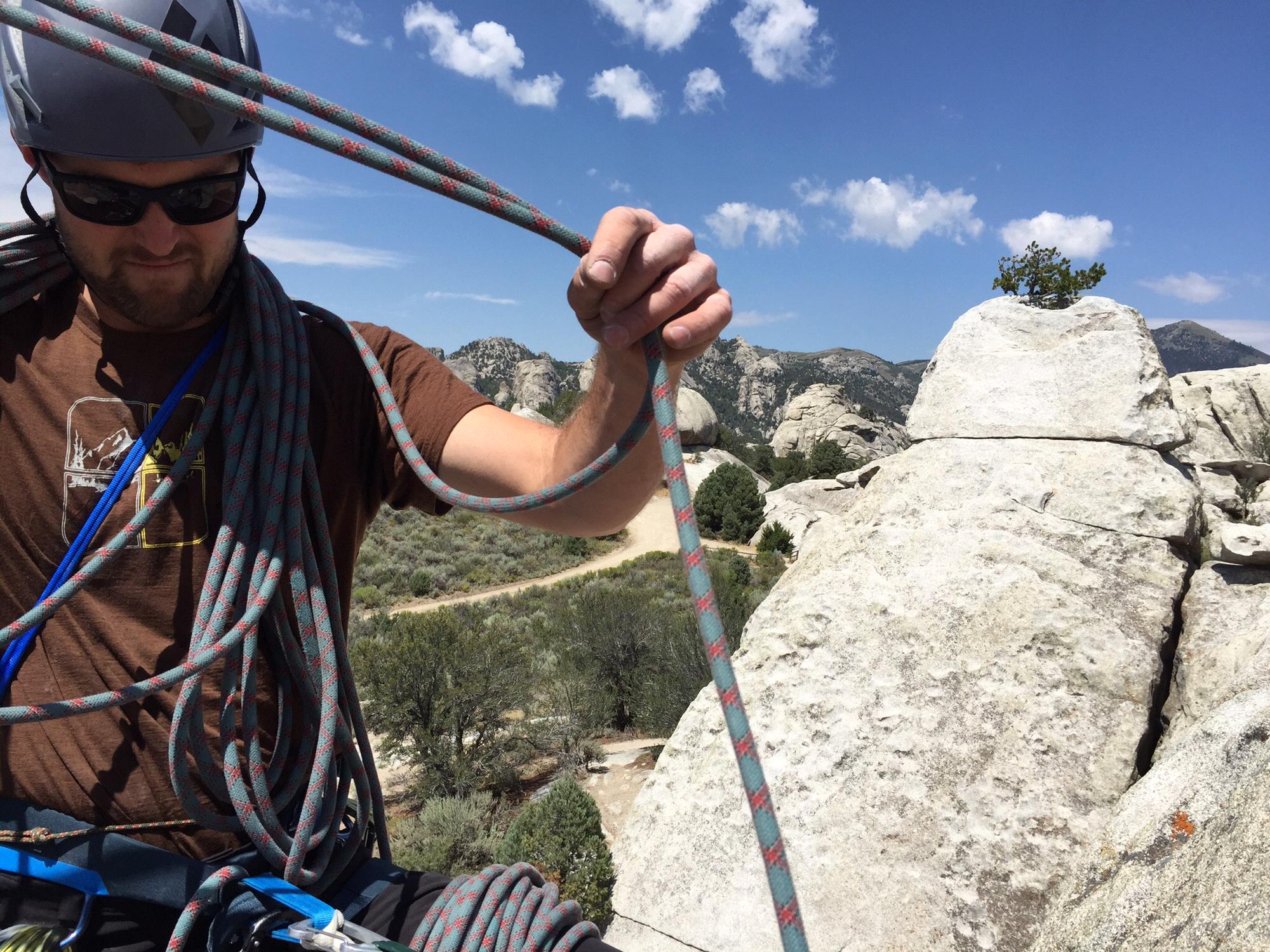 Climbing in the City of Rocks , ID