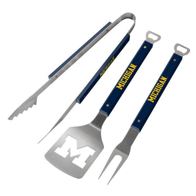 NCAA Michigan Wolverines Spirit Series 3pc BBQ Set