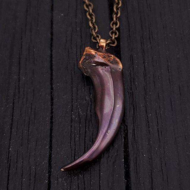 Large Arctic Wolf Claw Pendant Authentic Cast Bronze, Two Tone Oxidized Finish Exceptional Detail Perfect Gift for Wolf Lovers