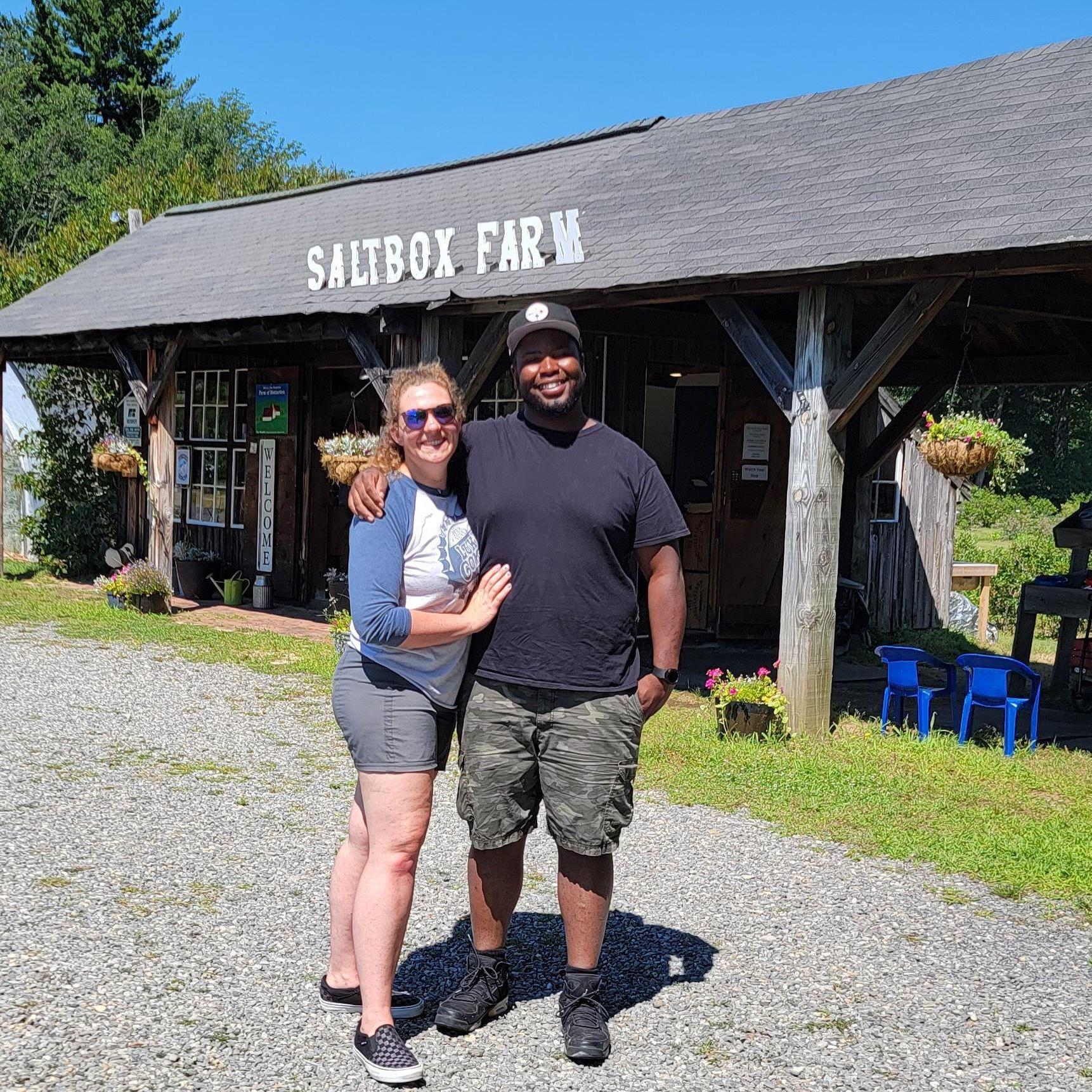 First time blueberry picking in New Hampshire at the Saltbox Farm