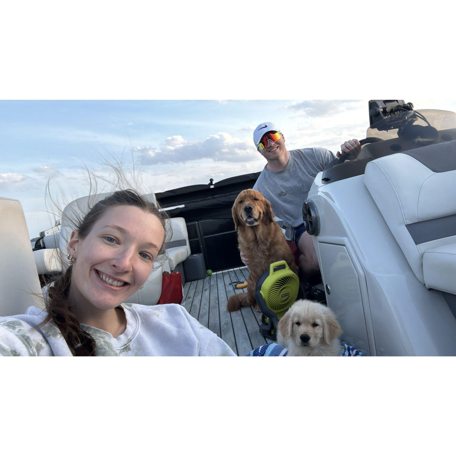 Family boat day! And Winstons first time on a boat! 
4/2025