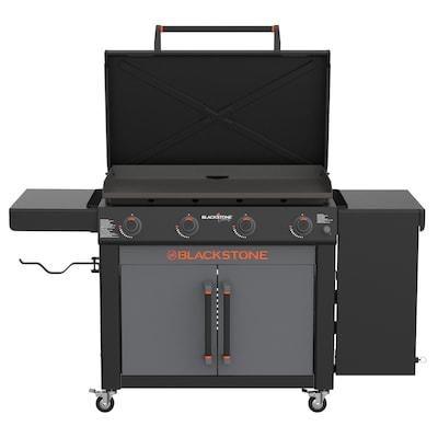 Blackstone 36-in Culinary Cabinet Griddle with Side Table 4-Burner Liquid Propane Flat Top Grill