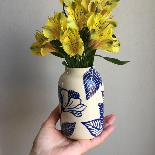 Handpainted bud vase