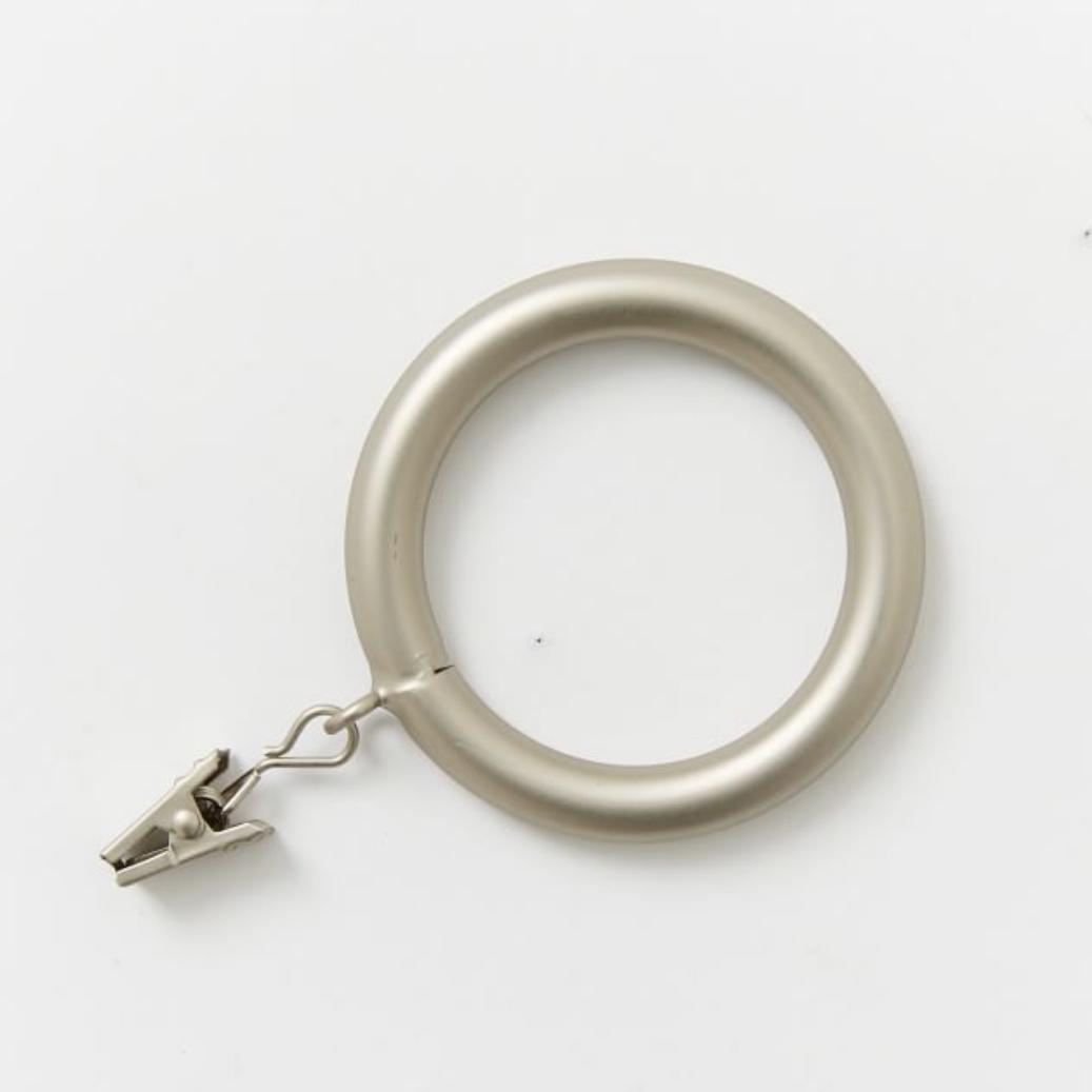 Round Metal Curtain Rings (Set Of 7) - Brushed Nickel