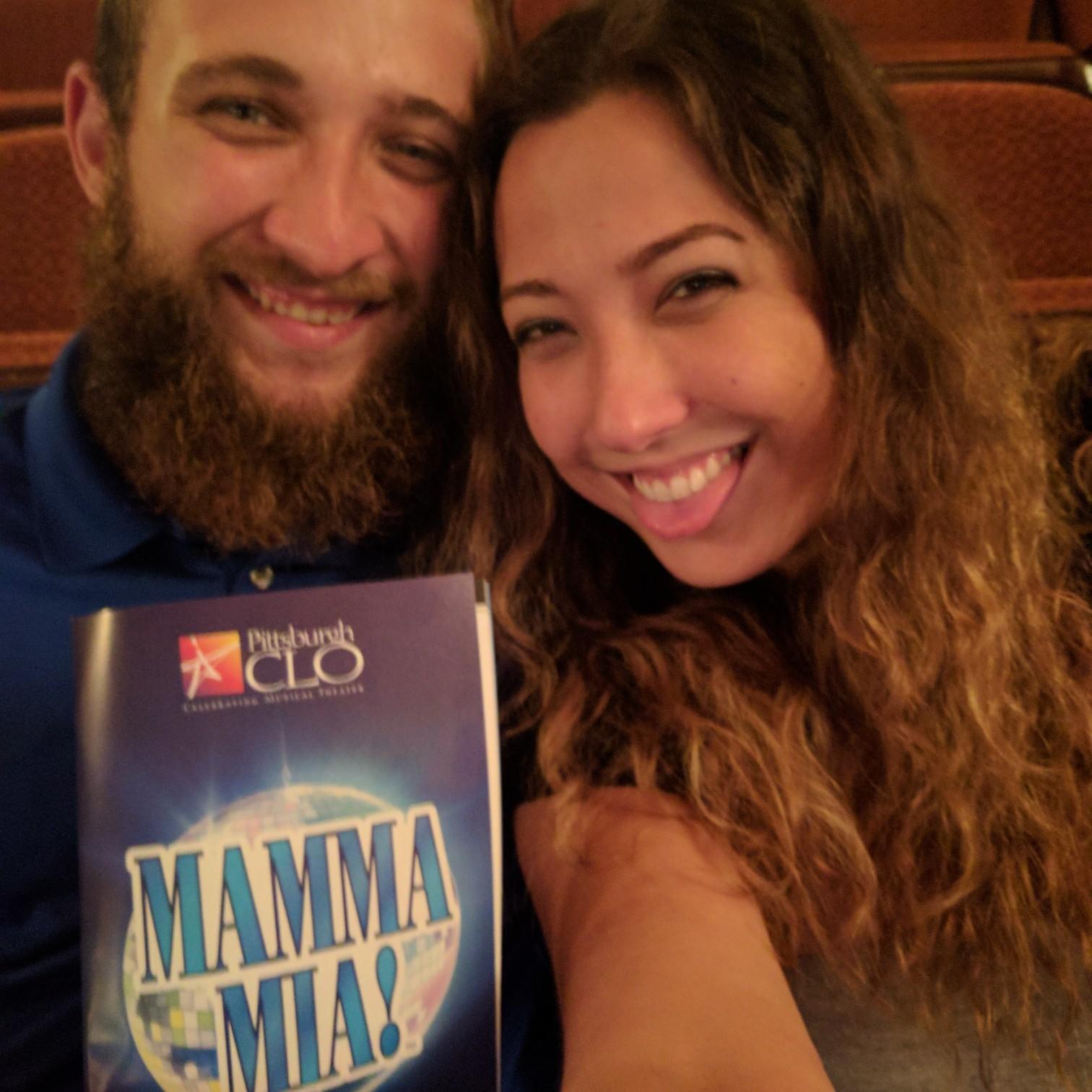 Enjoying the theater!