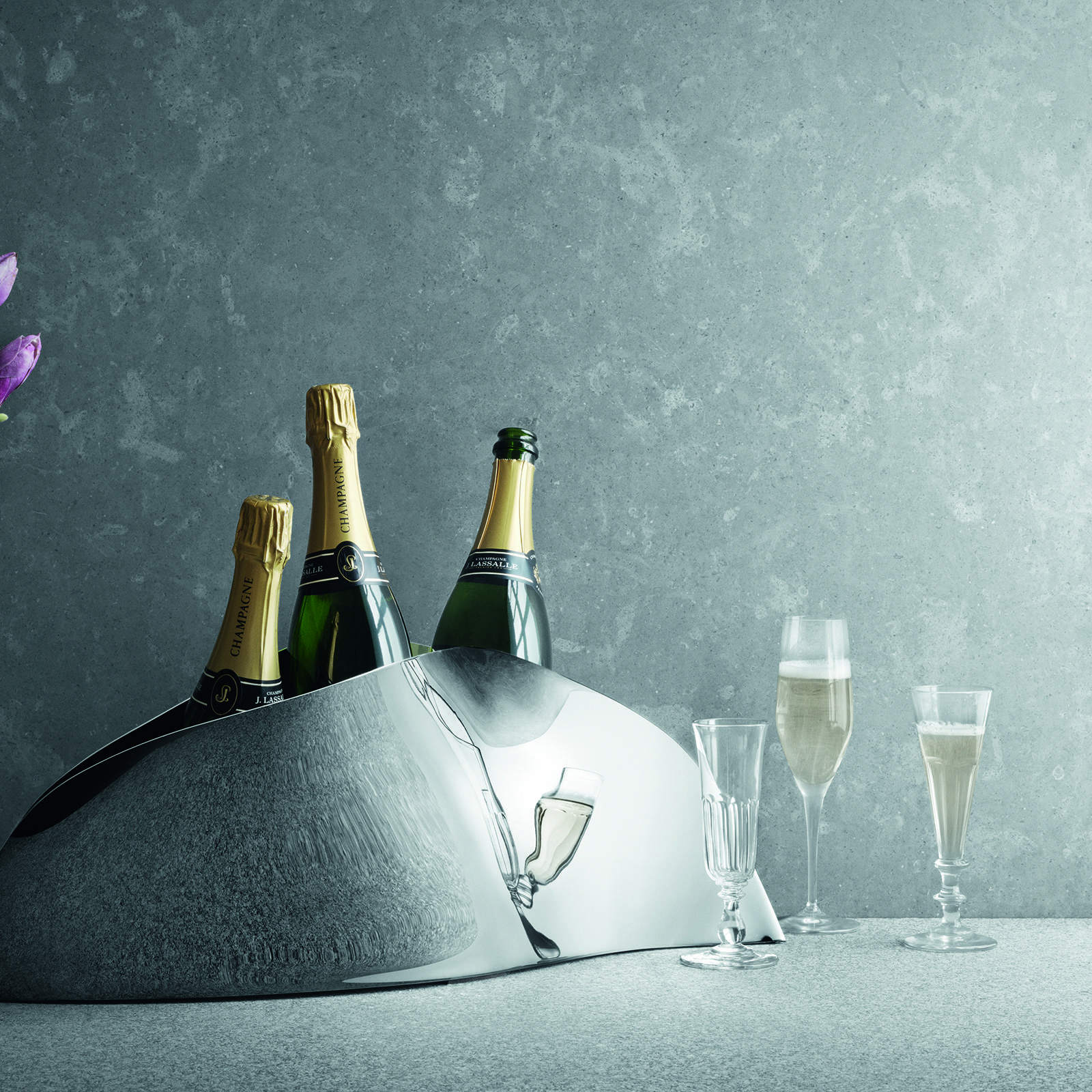 INDULGENCE champagne cooler in stainless steel | Georg Jensen