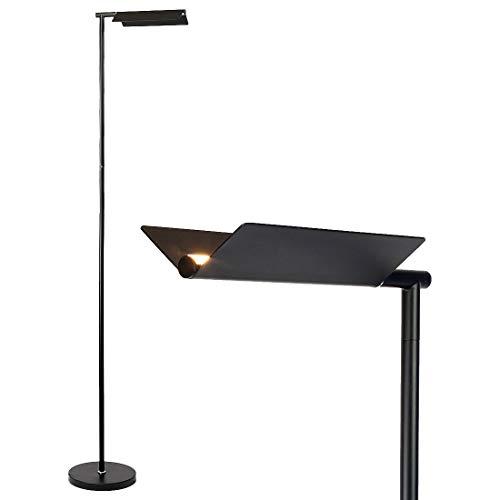O’Bright Dimmable LED Floor Lamp, 360° Rotatable Head, All Range Dimming, 3-in-1 Minimalist Stand Lamp/Reading Light/Wall Light, Floor Lamps for Living Room, Bedrooms, Dorm and Office, Black