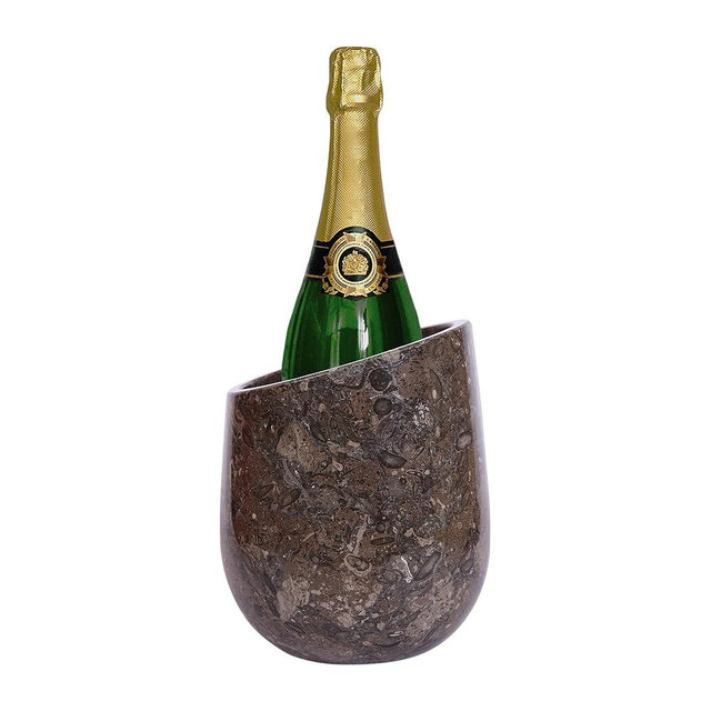 Marble Hives Marble Wine Chiller- Premium Wine Chiller Bucket- Perfect Wine Bottle Chiller- Keep Your Champagne Chiller and Safe- Easily Holds 750ml Bottle - Wine Cooler (Oceanic, New Shape)
