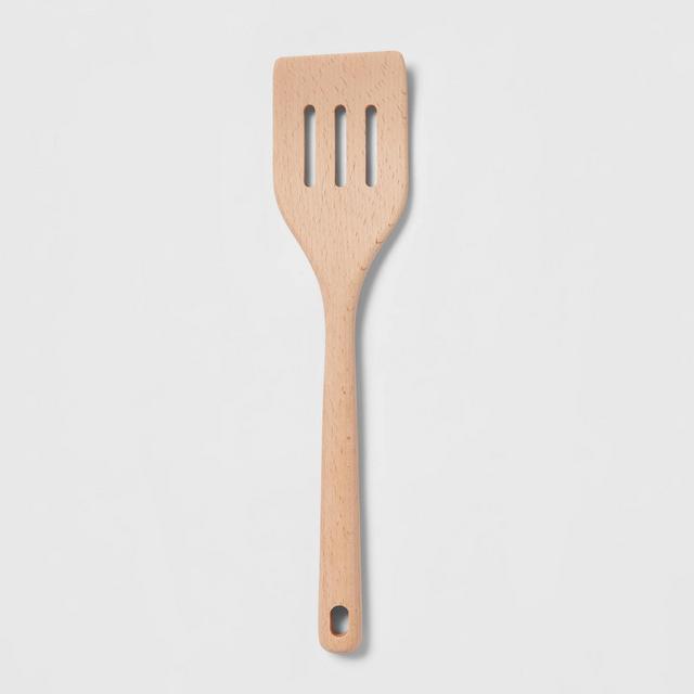 Wood Slotted Turner Light Brown - Made By Design™