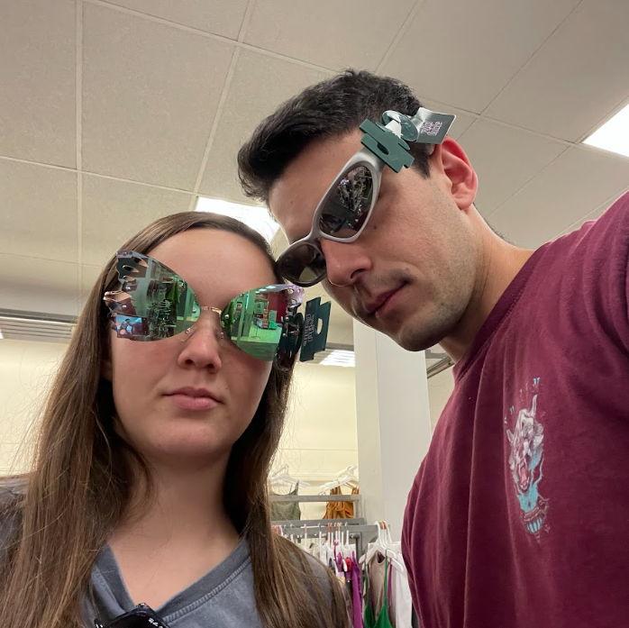 Our first photo together as a couple!