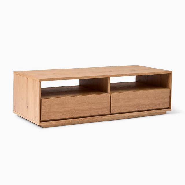 Norre 56" Storage Coffee Table, Oak, Blonde