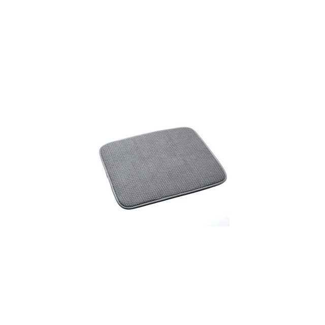 Norpro Washable Microfiber Dish Drainer Glass Drying Mat Pad Gray 16 x 18-Inch