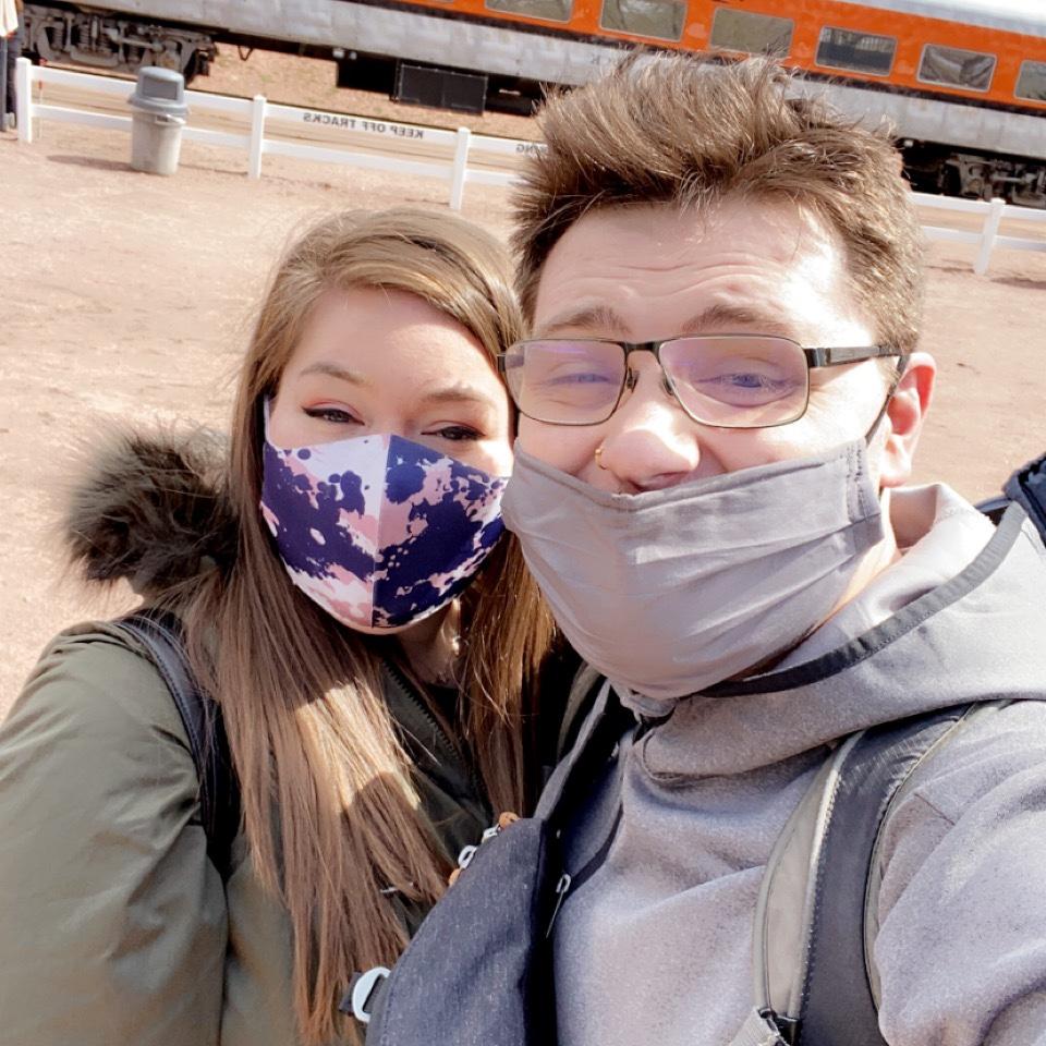 Right before boarding our first ever train ride together out of Canon City. Choo-choo!
Year: 2021