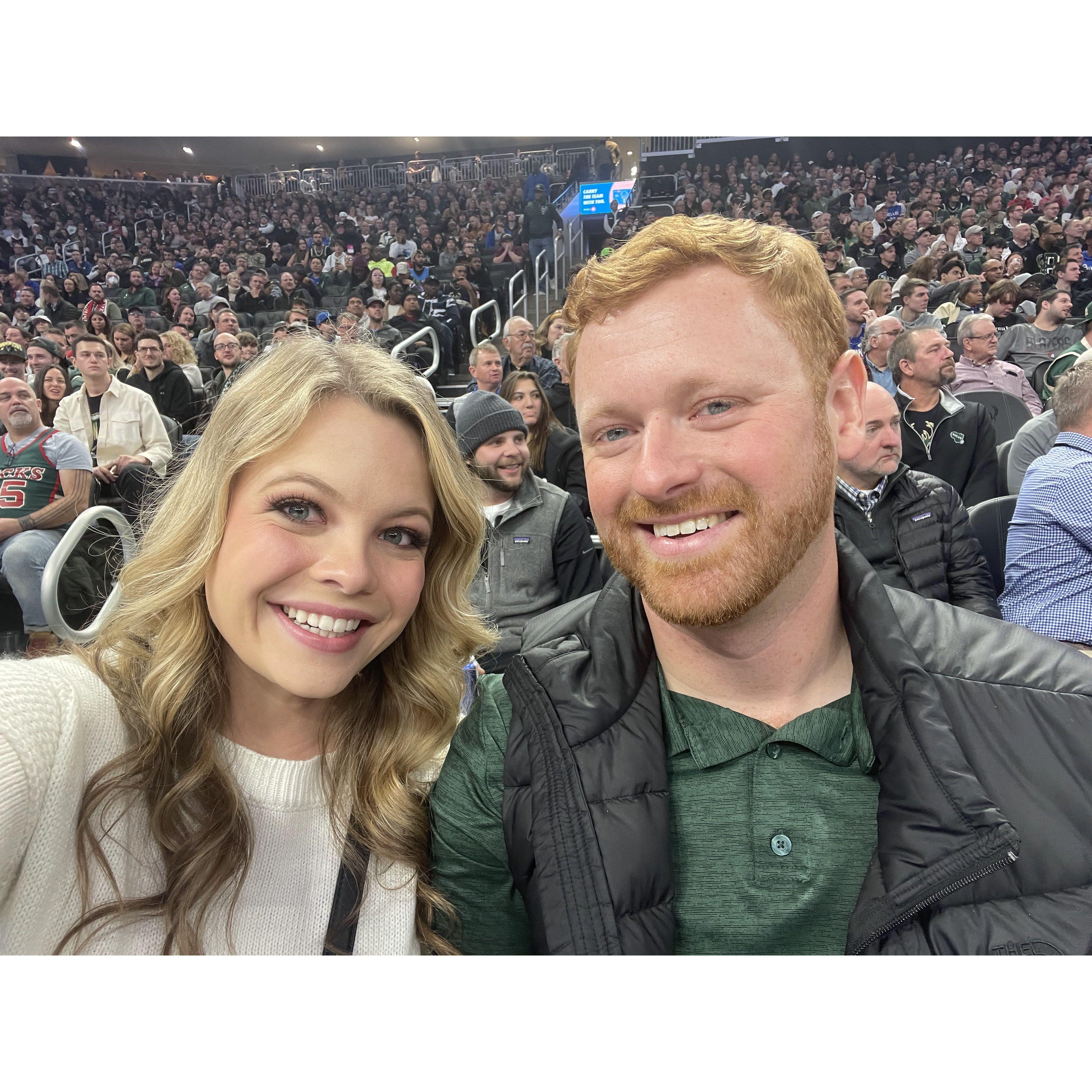 Our First Bucks Game Together