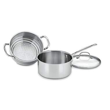Cuisinart 77-35CG Chef's Classic Stainless 3-Piece 3-Quart Steamer Set