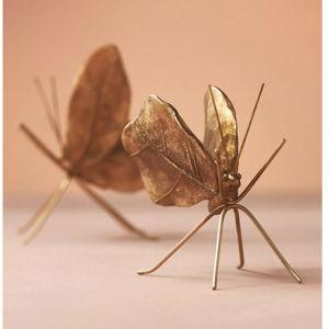 Gold Butterfly Decorative Objects, Set of 2