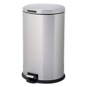 Testrite Oval 40-Liter Stainless Steel Trash Bin