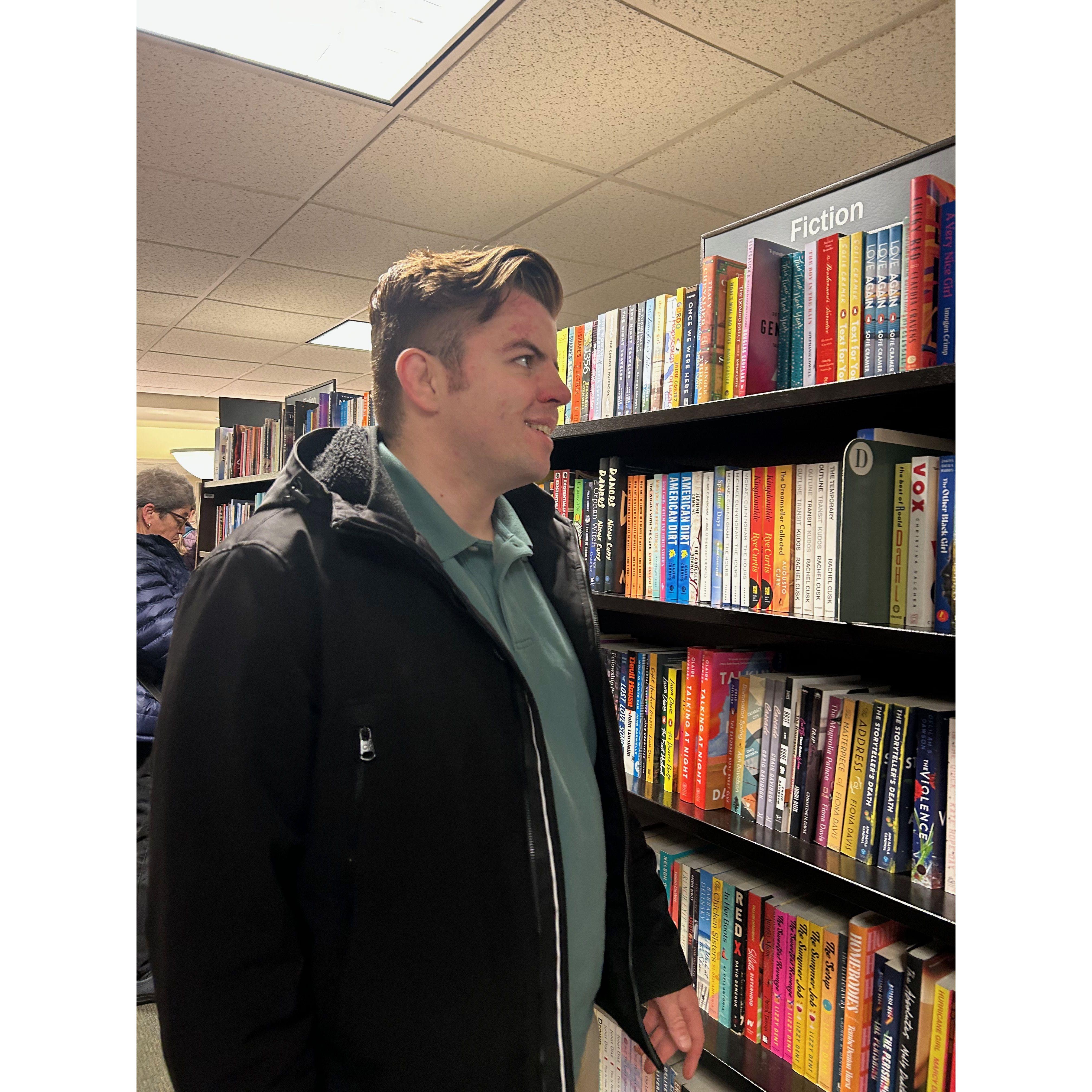 Dylan adds more books to his collection. 11/17/23