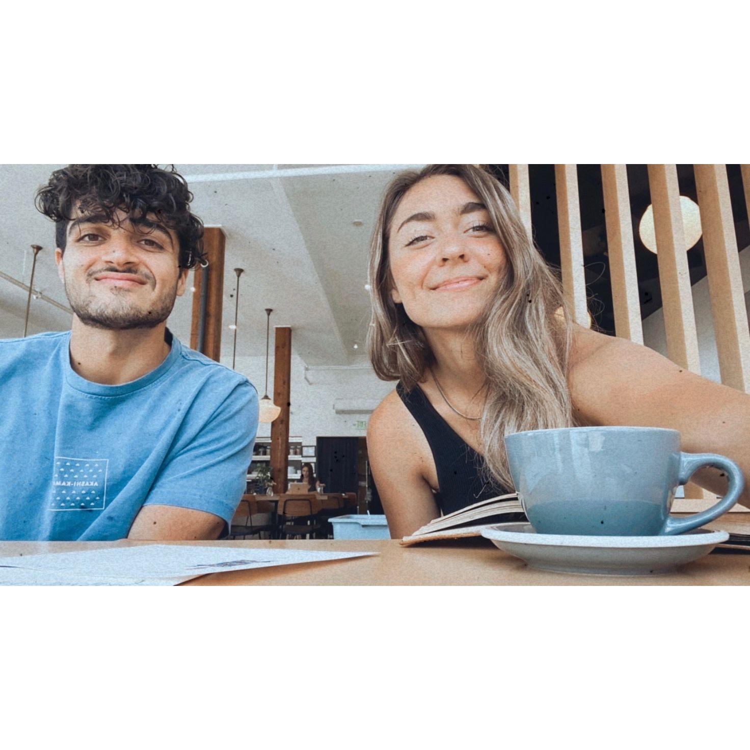 This was at Camber Coffee in Bellingham, WA...you can always find us on a day off in a coffee shop, drinking some drip...