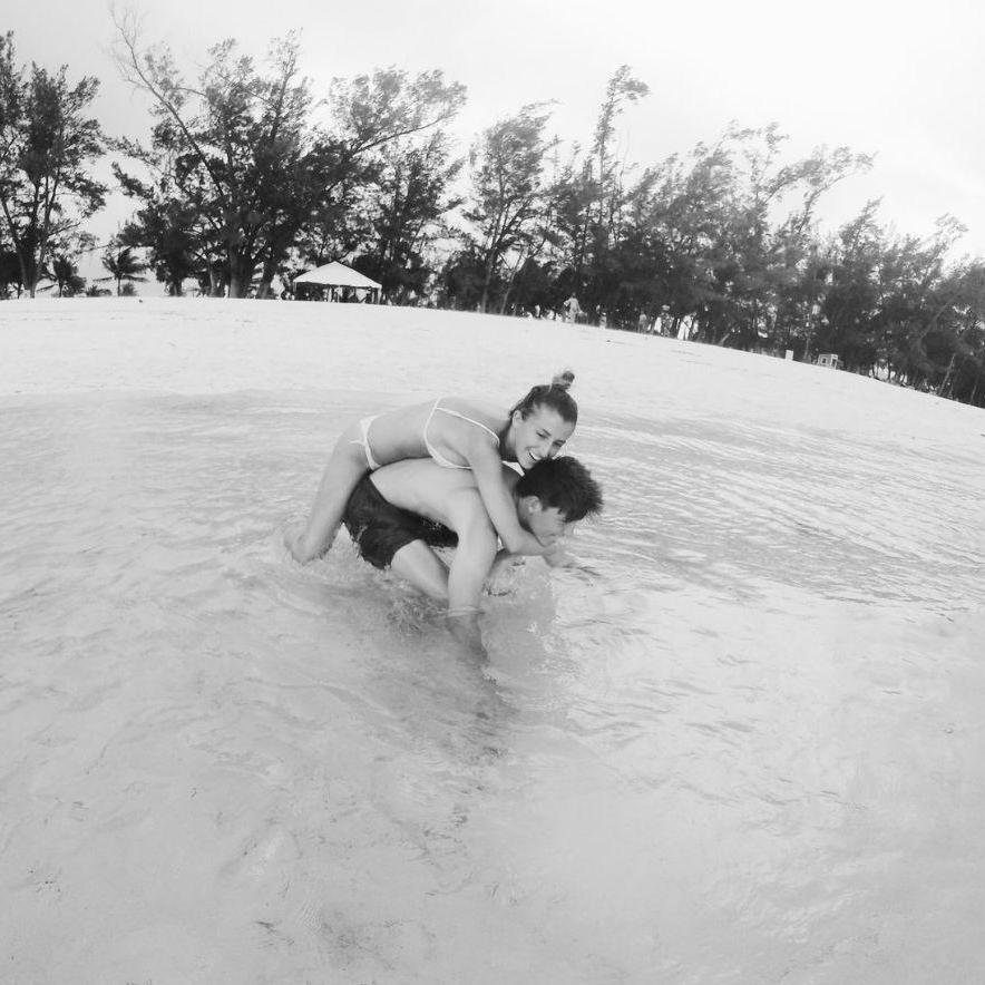 Our high school graduation trip to the Bahamas with Maddie's family.