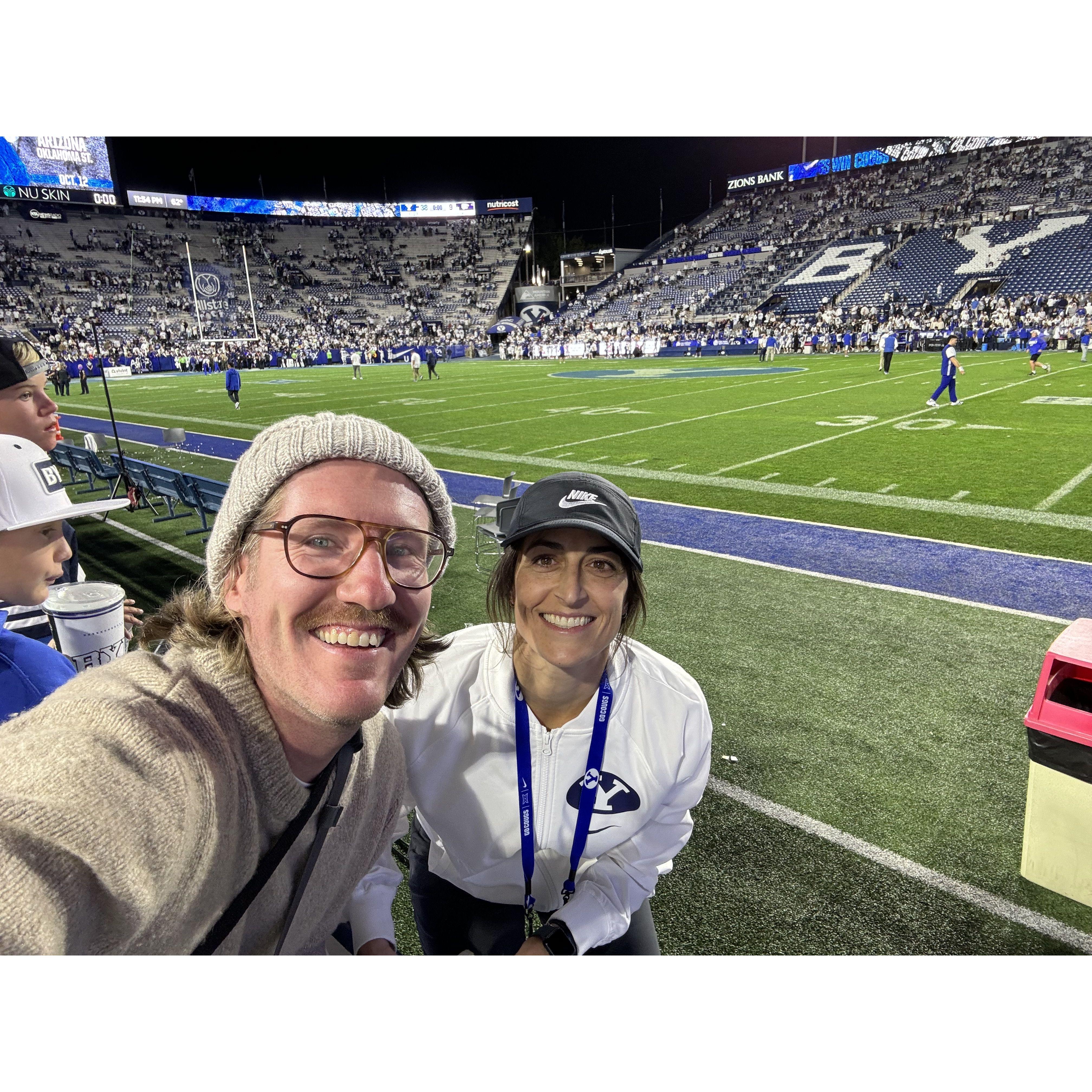 Our first BYU football game.
