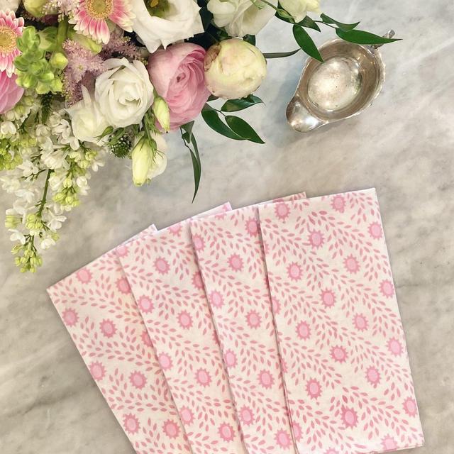 Pink Dahlia Dinner Napkins