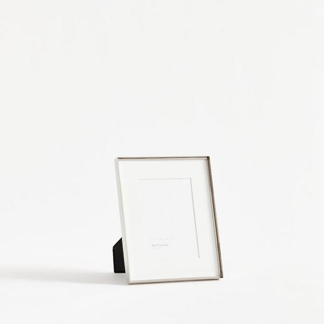 Stowe Modern Metal Frame, 8x10 Frame (5x7 Opening) - Silver
