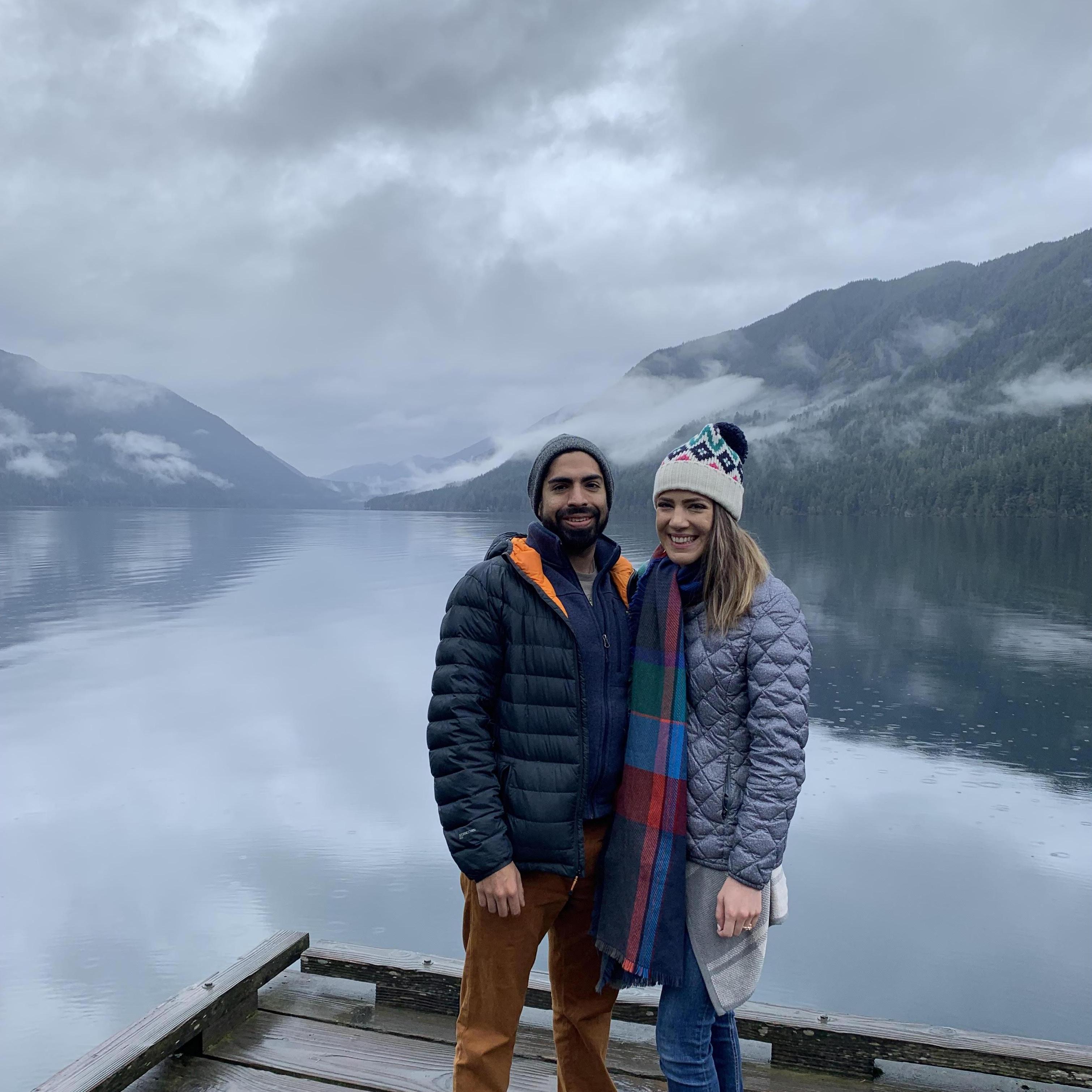 At one of our favorite places Lake Crescent in the PNW!