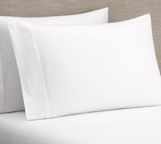 PB Classic 400-Thread-Count Organic Sheet Set, King, White
