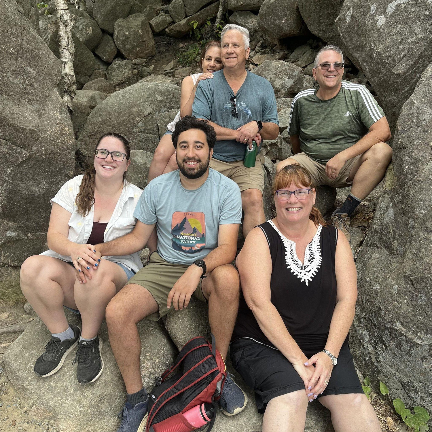 Our parents finally met after two and a half years of dating. We rented a cottage in Belfast and spent a day hiking Acadia.
