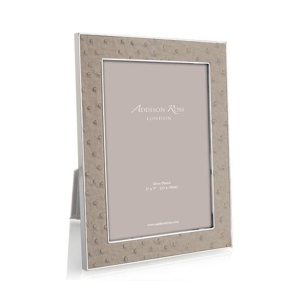 Ostrich Shadow & Silver Frame