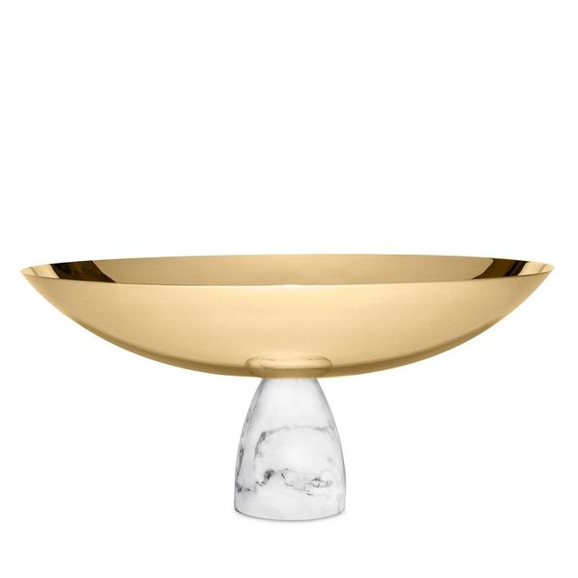 ANNA new york Coluna Fruit Bowl, Marble/Gold