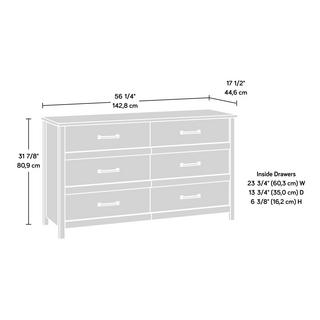 Sauder Cannery Bridge 6 Drawer Dresser Lintel Oak