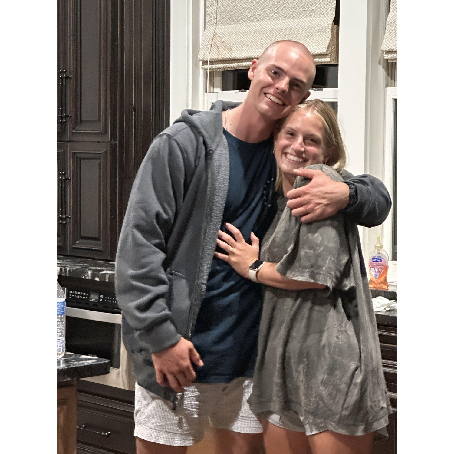 The first time seeing our fam after getting engaged!!!