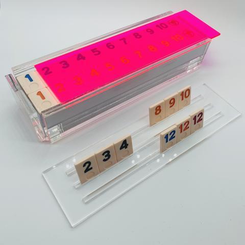 Luxe Rummy Tile Game Neon Pink
