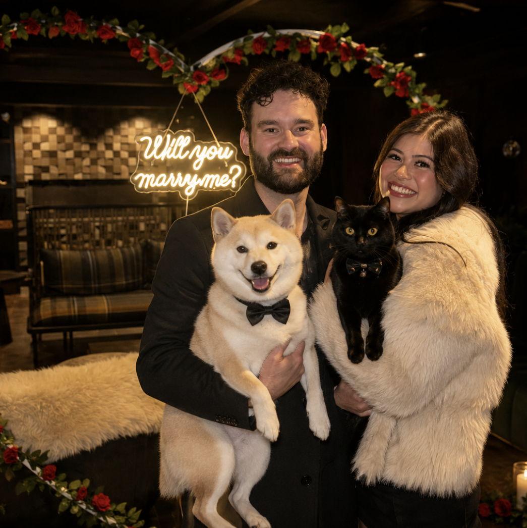 When we got engaged! (can't forget to Kodi + Dexter)