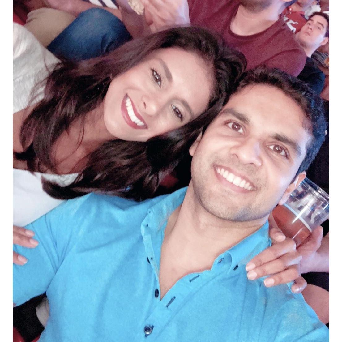 Our first sporting event together, Go Heat!